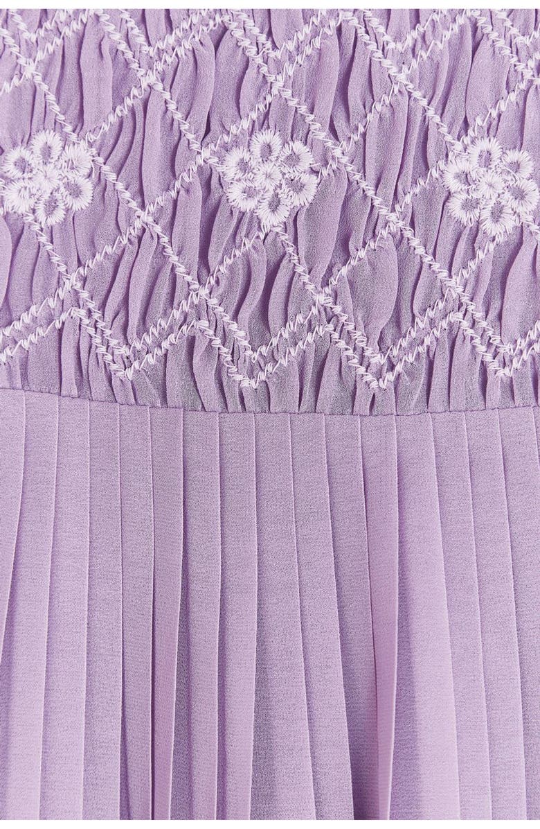 Babycottons Premium Cotton Poppy Pleated Dress, Alternate, color, Purple