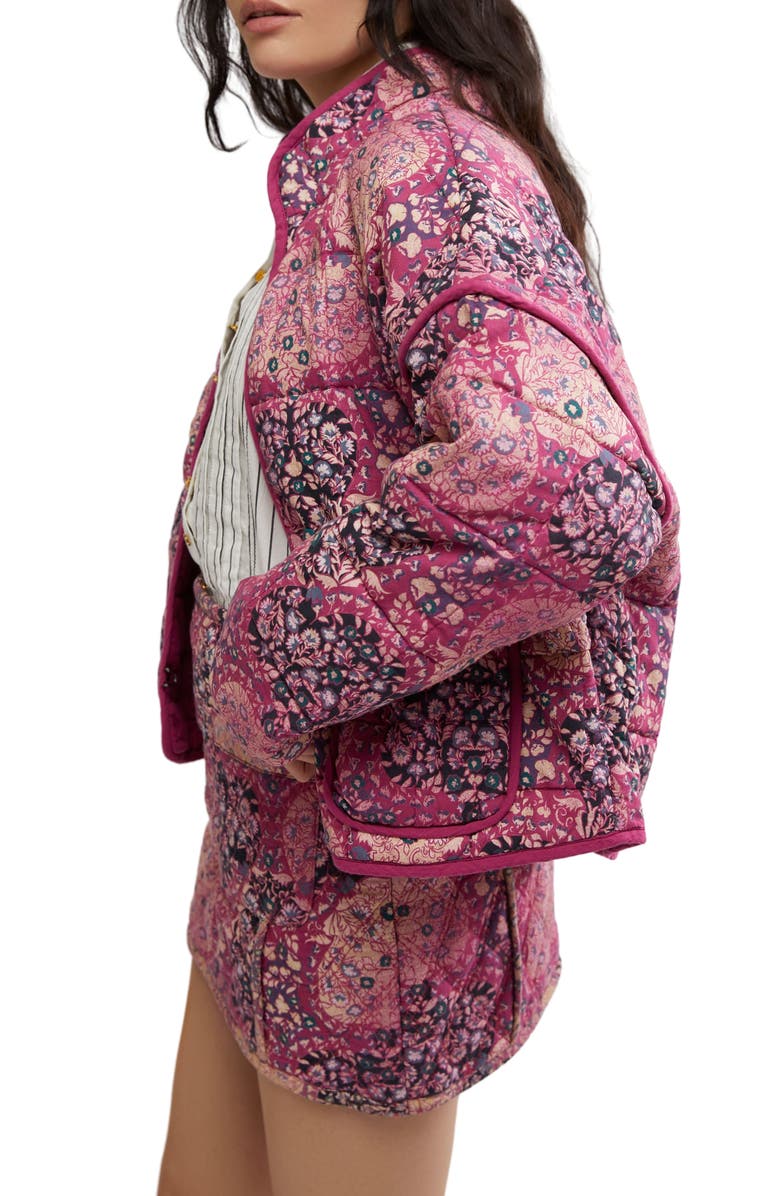 Free People Chloe Print Jacket, Alternate, color, Sweethearts Combo