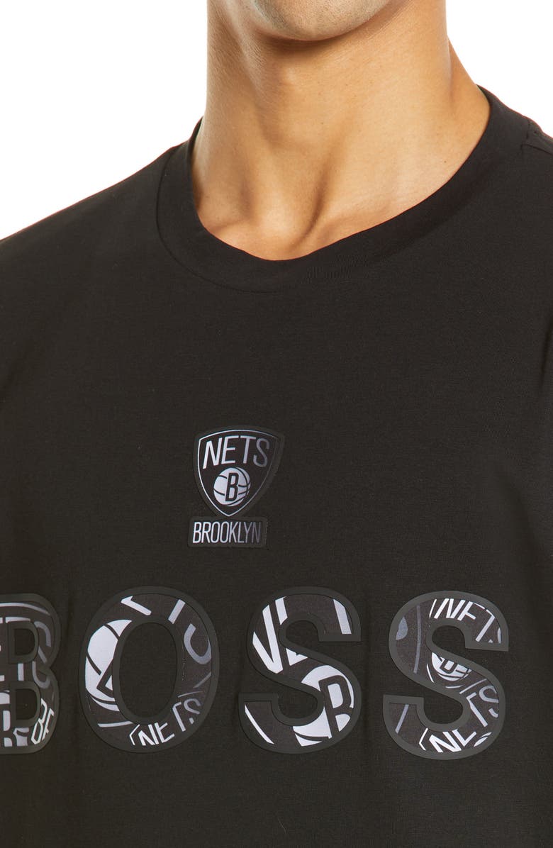 BOSS HUGO BOSS x NBA Tbasket Brooklyn Nets Logo Graphic Tee, Alternate, color, 