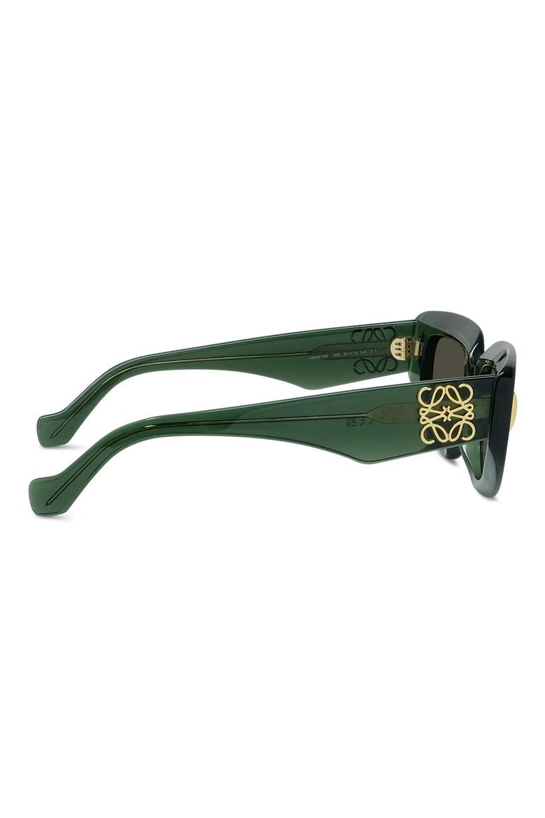 Anagram 51mm Geometric Sunglasses, Alternate, color, SHINY DARK GREEN / BROWN