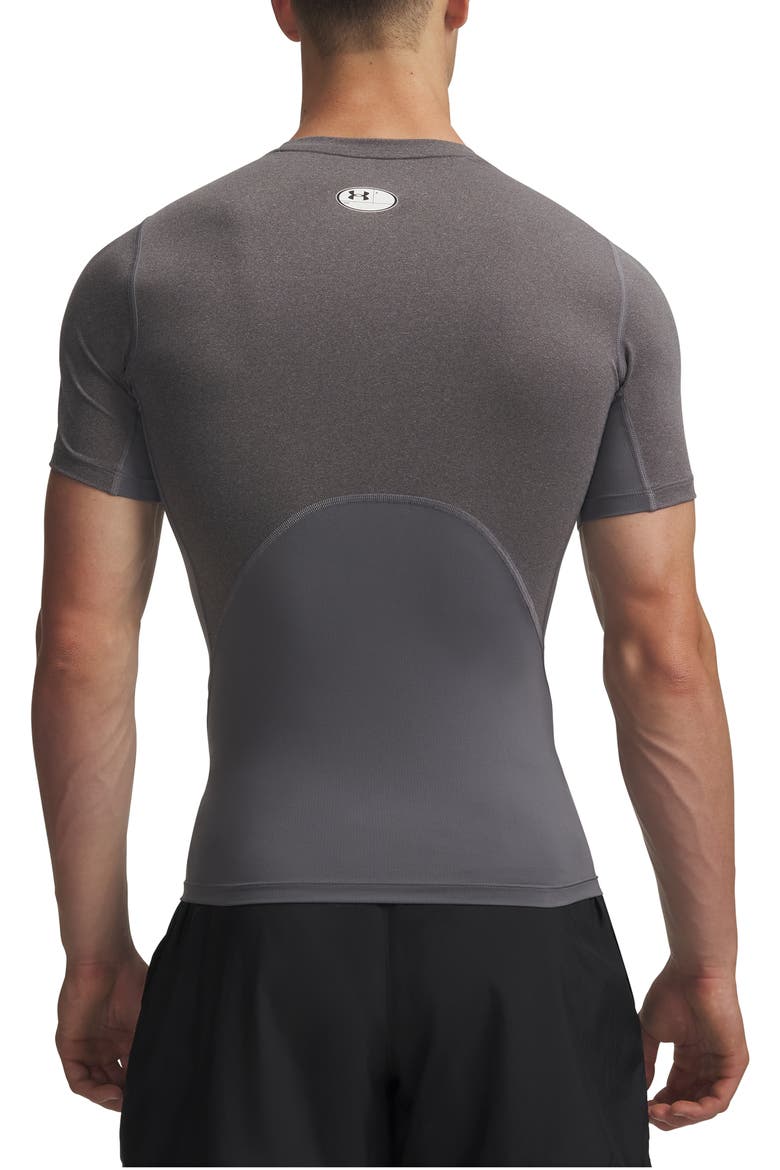 HeatGear® Armour Compression Performance T-Shirt, Alternate, color, CARBON HEATHER