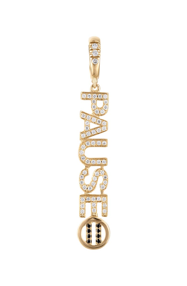 EDEN PRESLEY Pause 2020 Mantra Pendant, Main, color, Yellow Gold/ Diamond