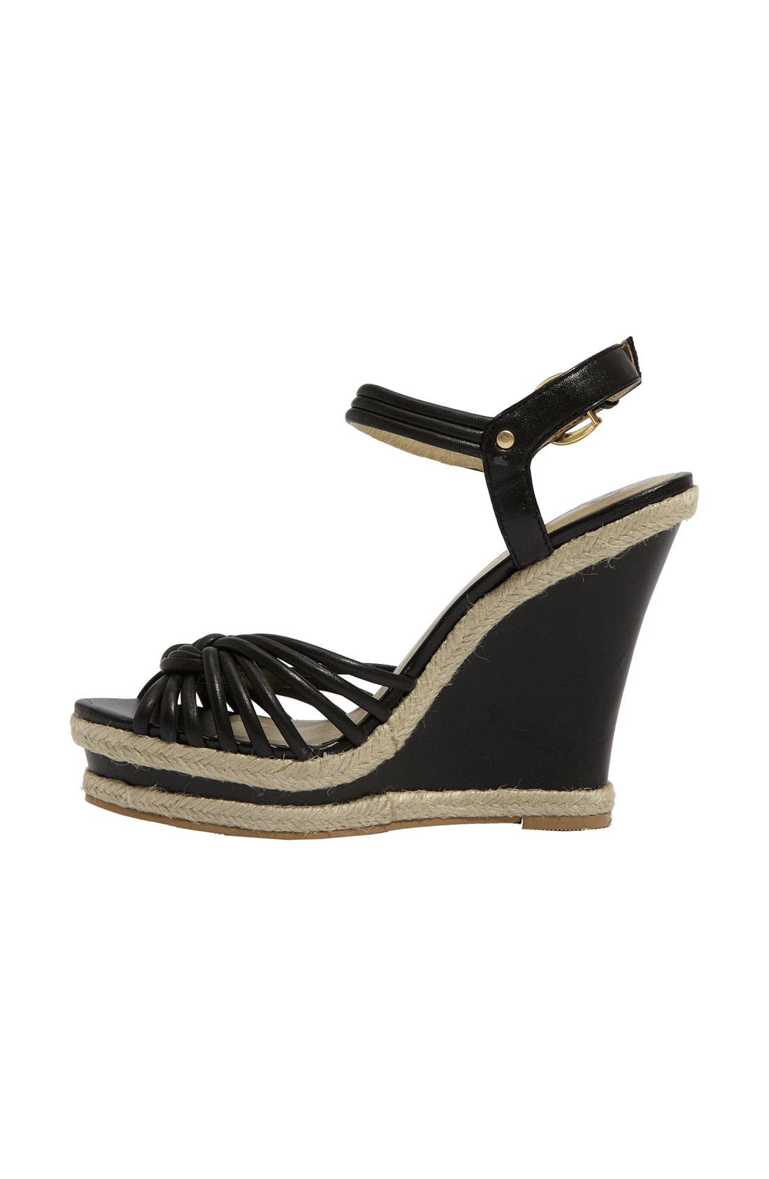 'Harlow' Espadrille Sandal, Alternate, color, BLACK