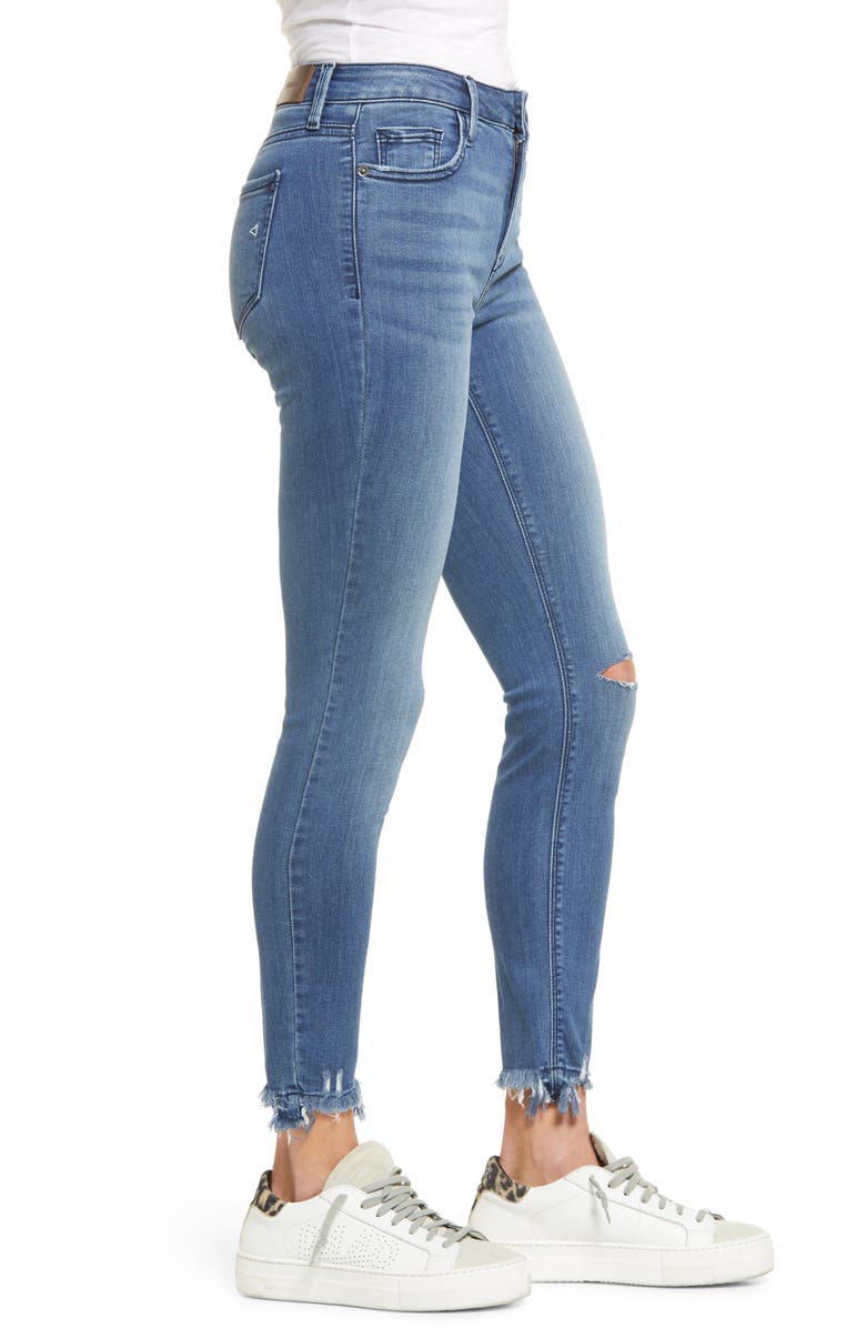 HIDDEN JEANS Ripped Stretch Ankle Skinny Jeans, Alternate, color,