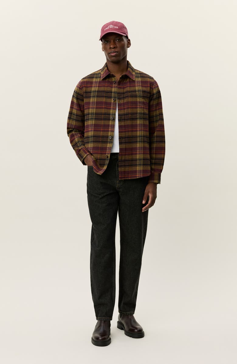 Les Deux Lennon Check Overshirt, Alternate, color, Fudge
