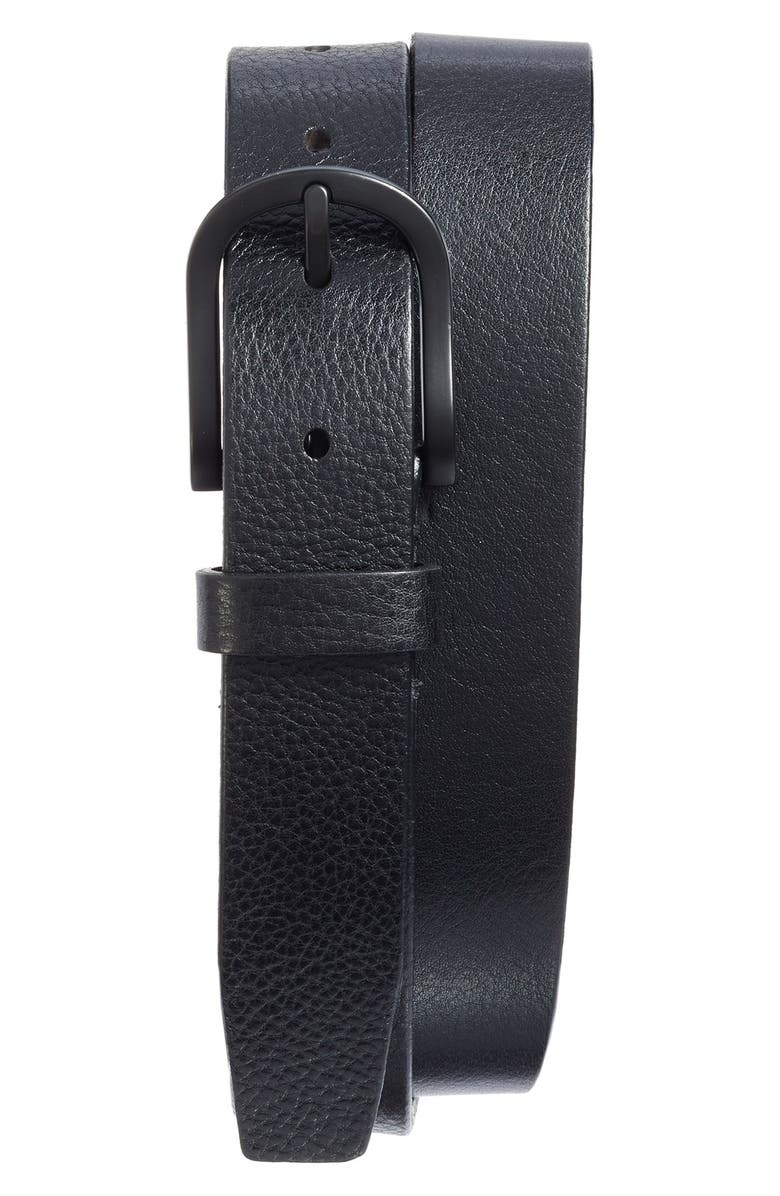 Bosca Heavyweight Leather Belt, Main, color, 