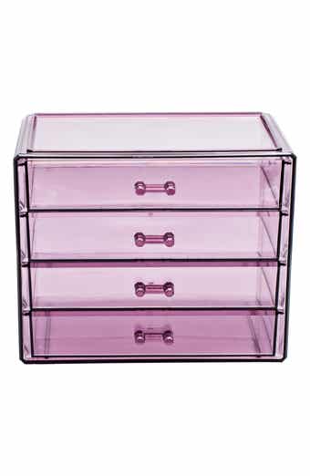 SORBUS Acrylic 4 Drawer Cosmetics Makeup & Jewelry Storage Case Display