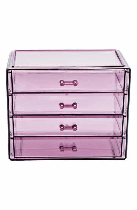 SORBUS Acrylic 4 Drawer Cosmetics Makeup & Jewelry Storage Case Display