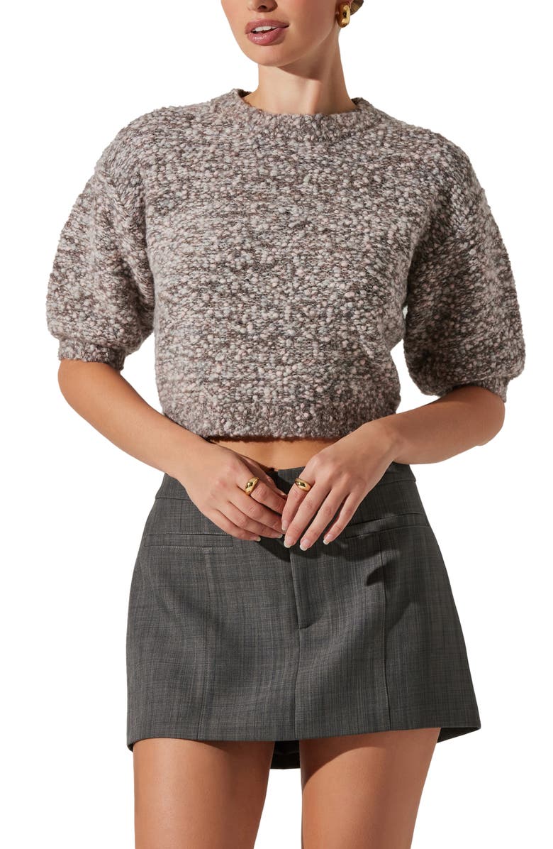 ASTR the Label Colette Crop Sweater, Main, color, Ash Pink