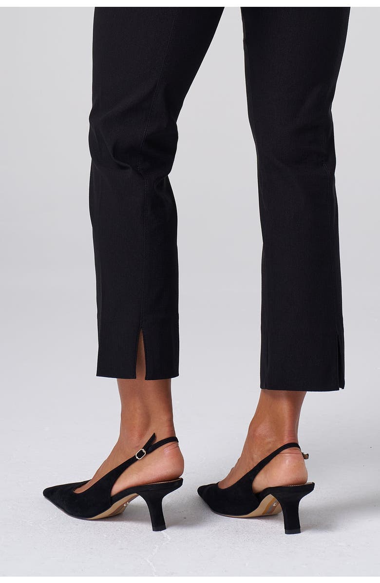 Franne Golde Cropped Stretch Magic Pant, Alternate, color, Black