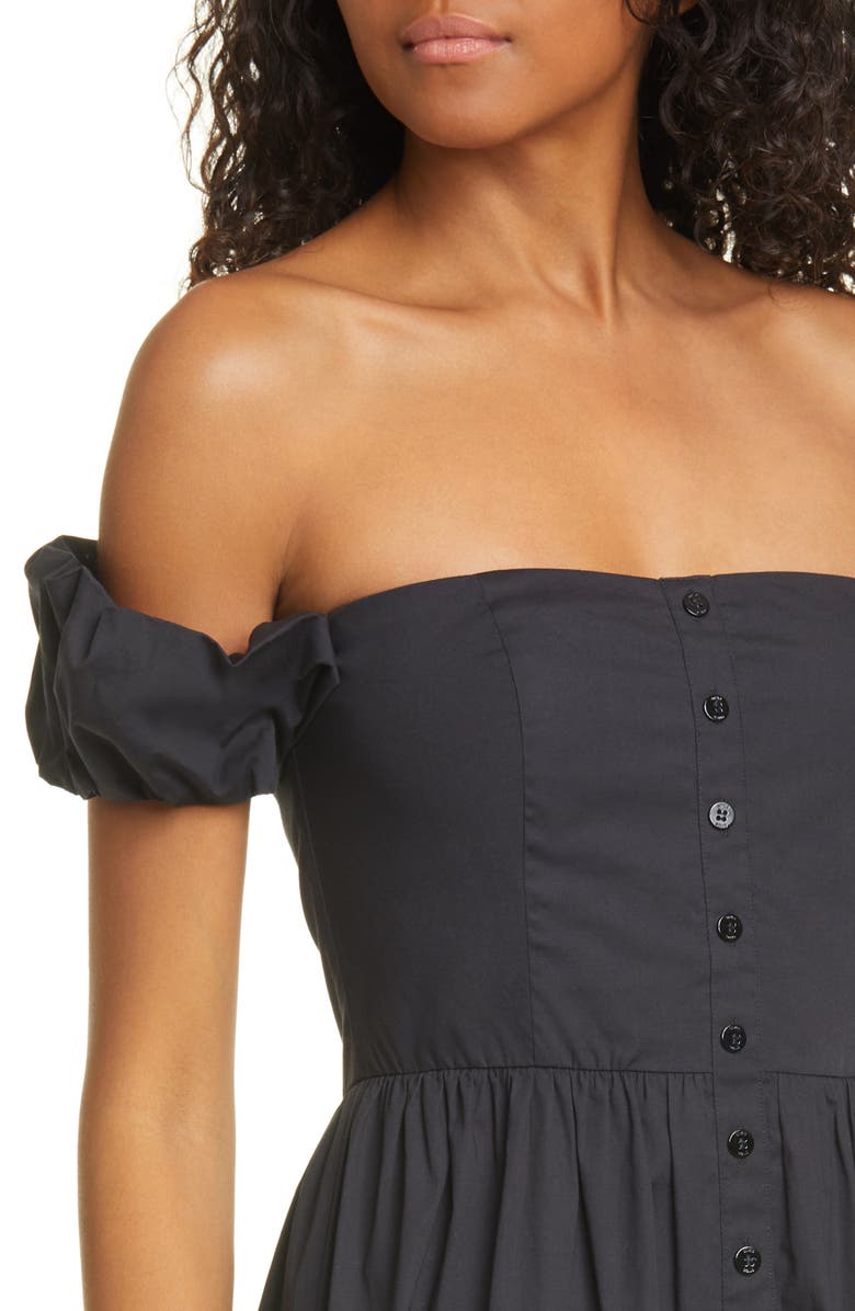 STAUD Elio Off the Shoulder Midi Dress, Alternate, color,