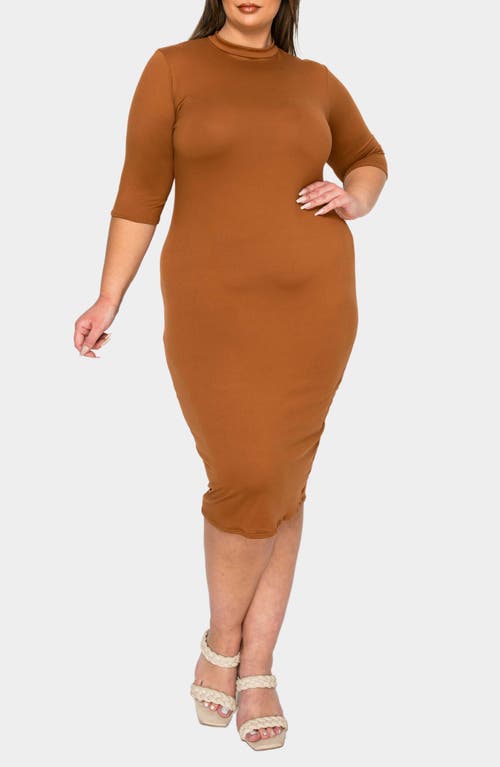 L I V D Mona Midi Dress In Cognac