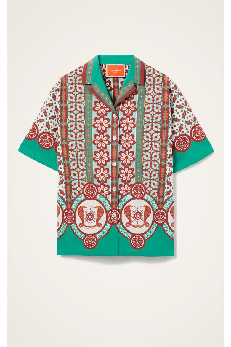 Bowling Shirt Placée, Alternate, color, Pagoda Placée Rust