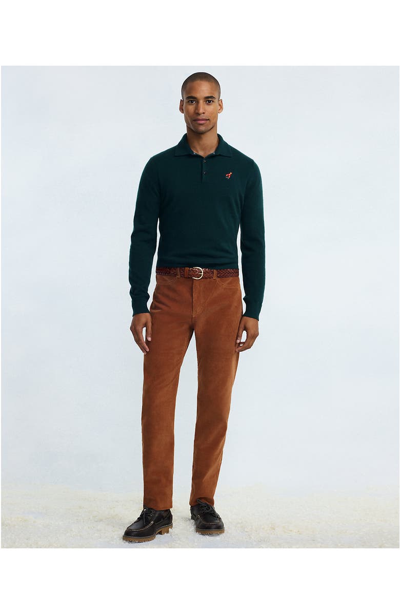 Lands
 End Corduroy Comfort Waist Classic Fit 5 Pocket Pant, Alternate, color, Rich Ginger Brown
