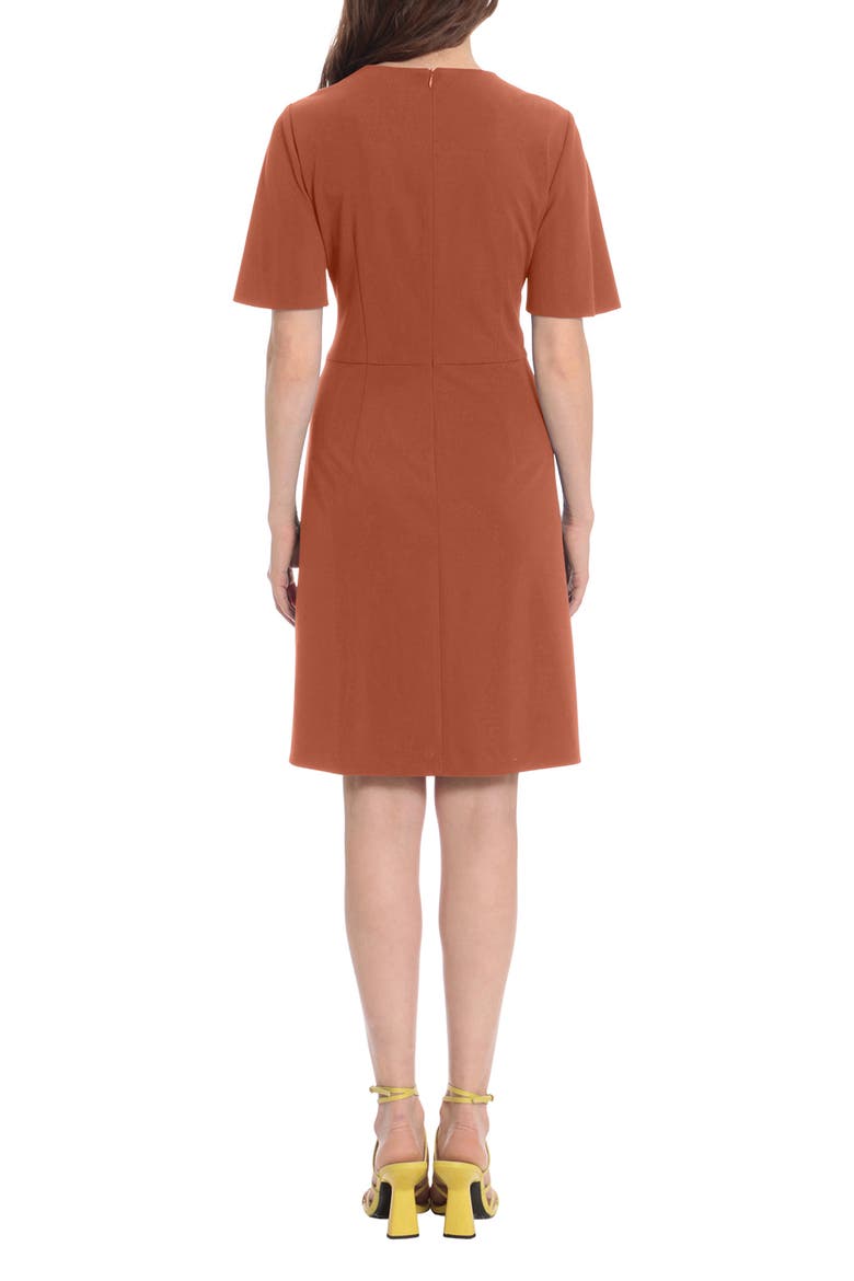 Flutter Sleeve Waist Tie Dress, Alternate, color, CEDAR