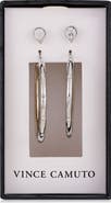 Vince Camuto Set of Two Crystal Stud & Crystal Hoop Earrings