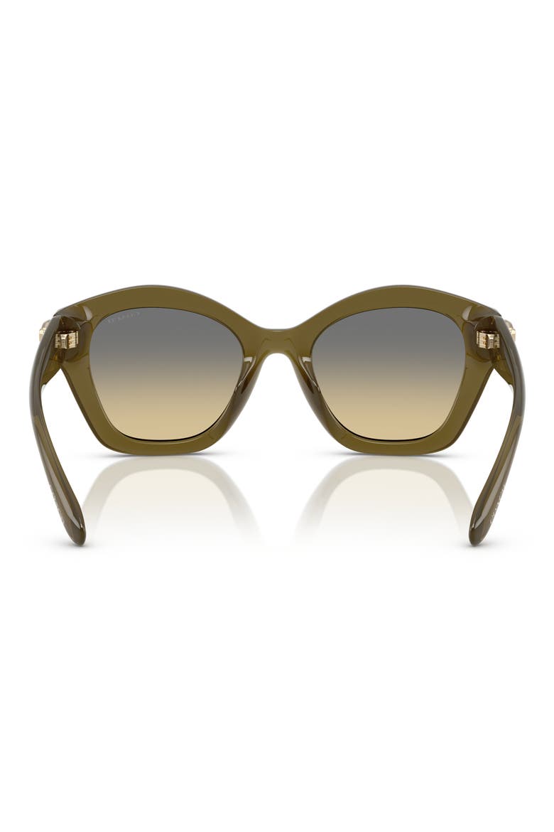 57mm Irregular Round Sunglasses, Alternate, color, MILKY OLIVE / GREY OLIVE