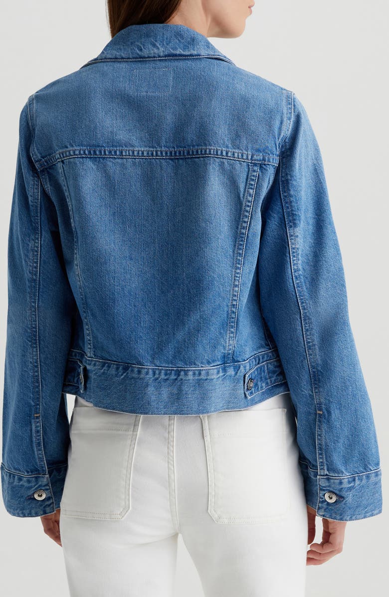 AG Isa Crop Denim Jacket, Alternate, color, 