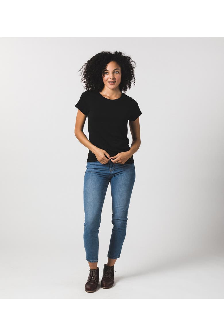 Women's Fitted Tee, Alternate, color, Black