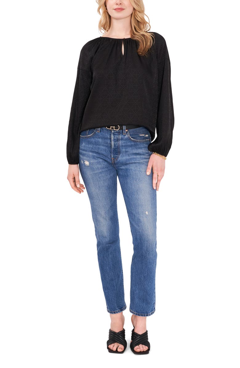 Vince Camuto Jacquard Woven Top, Alternate, color, 