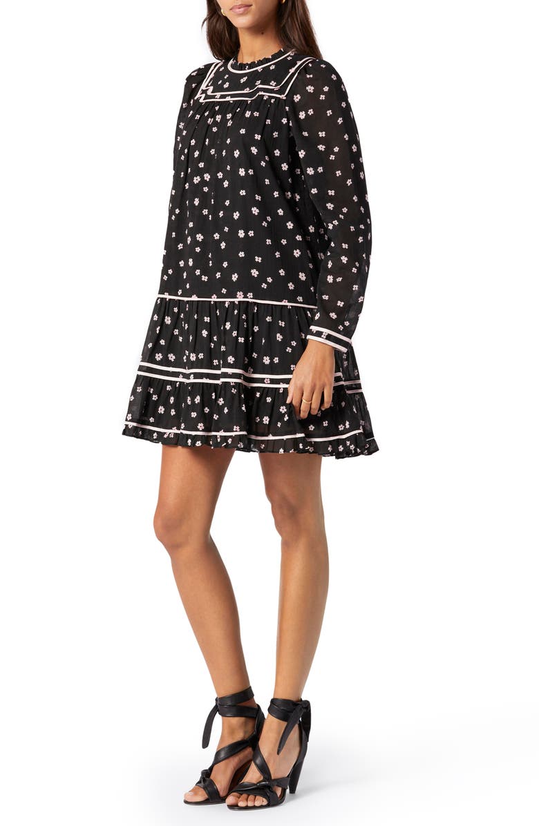 Joie Bessin Cotton Crepe Babydoll Dress, Main, color, 