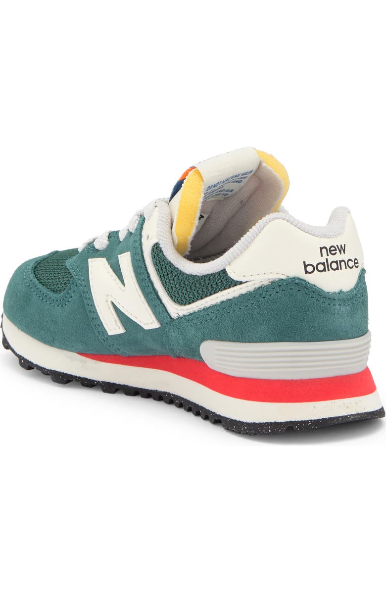 New Balance Kids' 574 Classic Sneaker, Alternate, color, New Spruce/ Blast Red