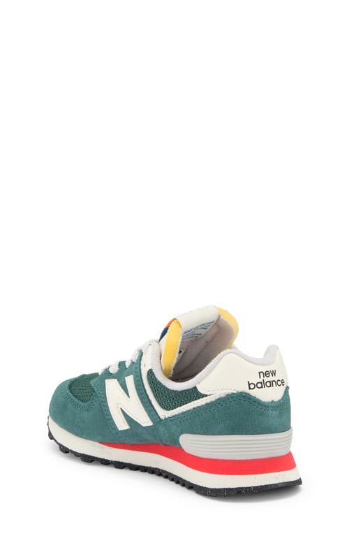 New Balance Kids' 574 Classic Sneaker In New Spruce/blast Red