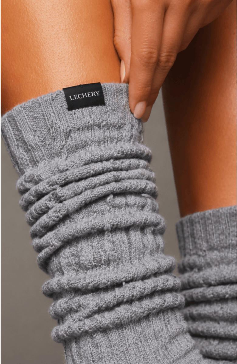 LECHERY<sup>®</sup> Gender Inclusive Scrunch Crew Socks, Alternate, color, Grey