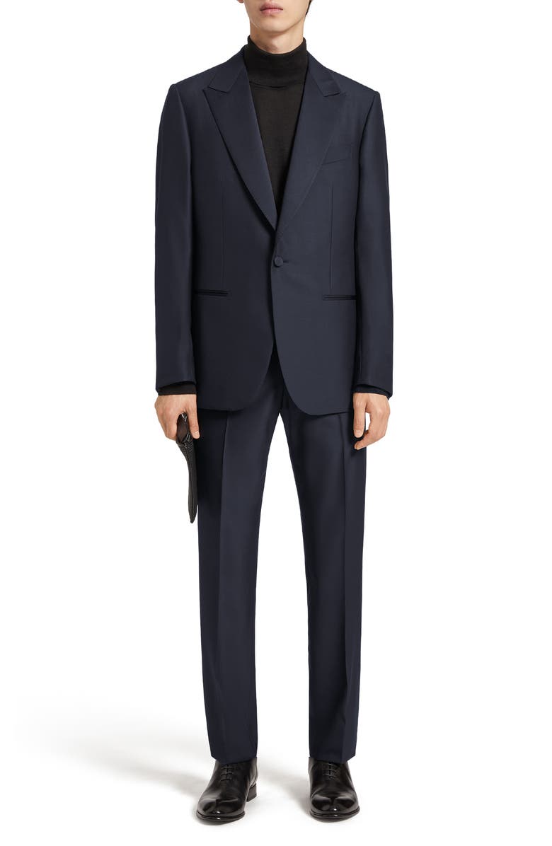 ZEGNA Trofeo 600 Wool & Silk Tuxedo, Main, color, Navy