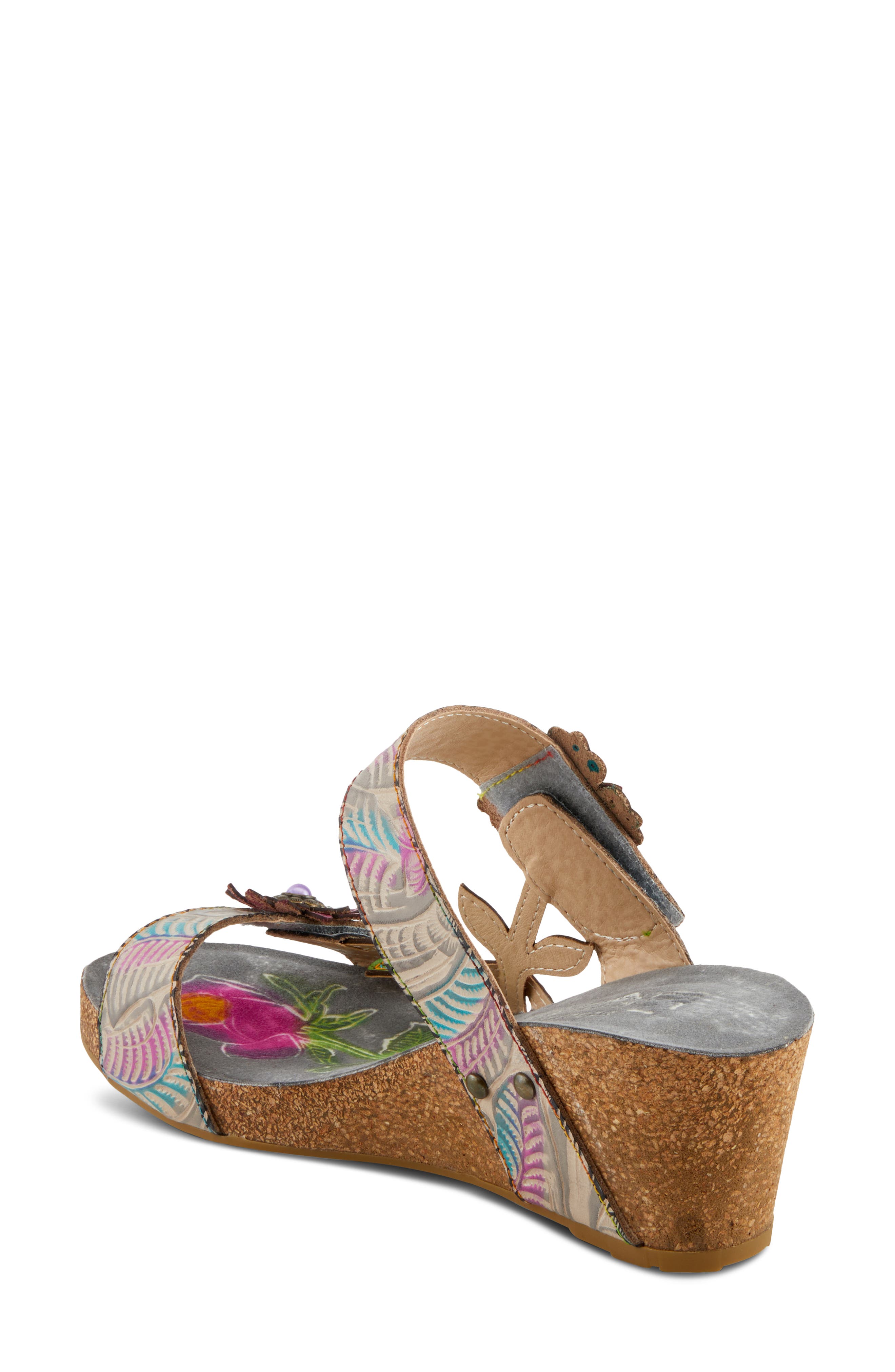 L'Artiste by Spring Step Moai Wedge Sandal, Alternate, color, 