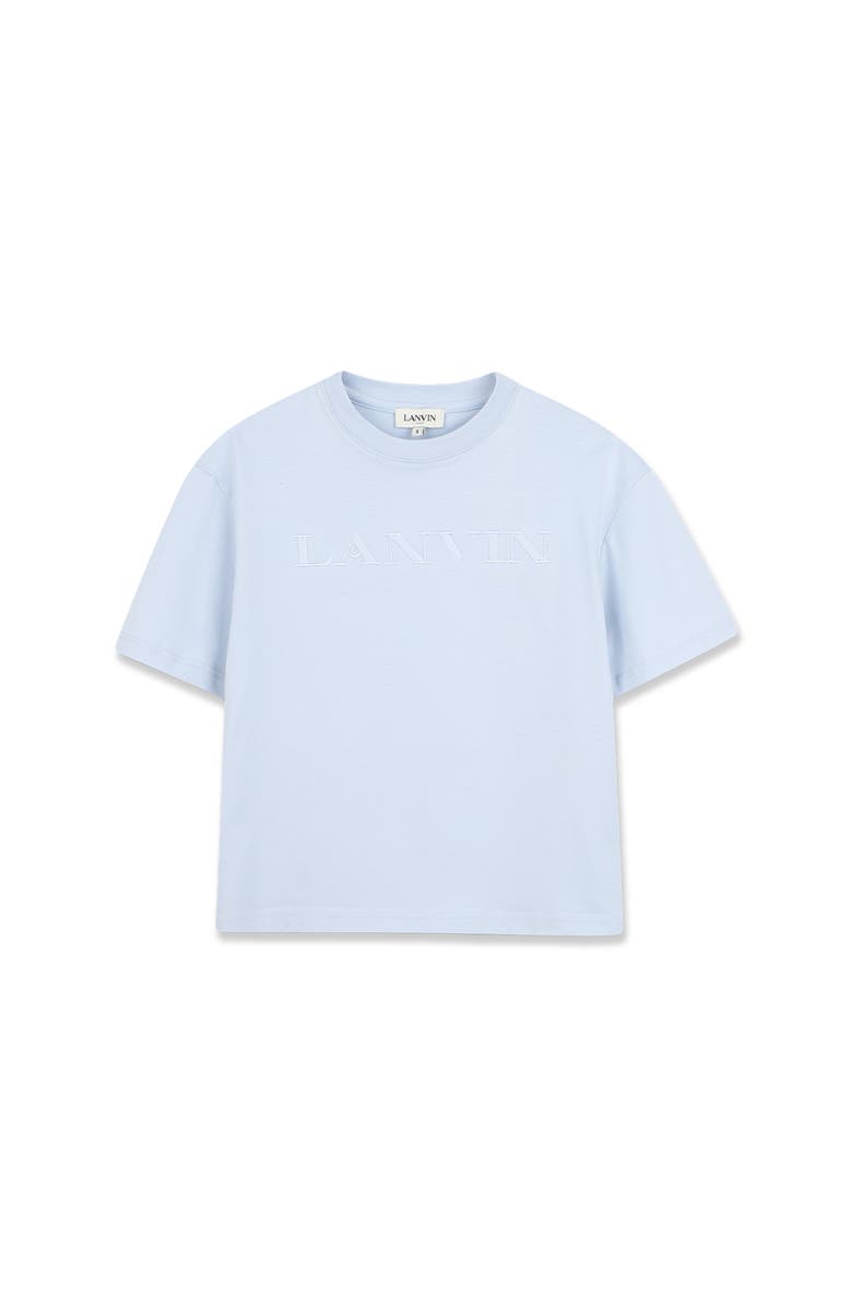 Lanvin Kids Embroidered T-Shirt, Main, color, Blue