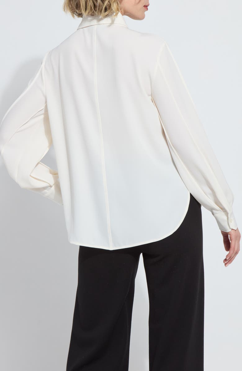 Lysse Ivette Pleated Balloon Sleeve Button-Up Shirt, Alternate, color, Natural Pearl