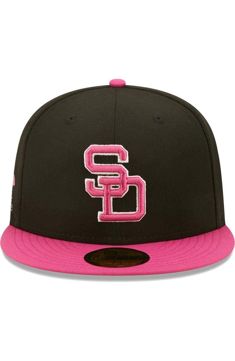 New Era Men's New Era Black/Pink San Diego Padres 1984 World Series Passion 59FIFTY Fitted Hat, Alternate, color,