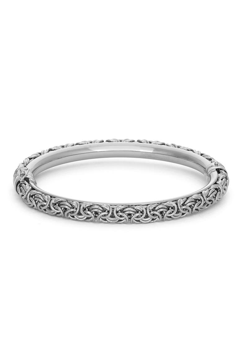 Sterling Silver Byzantine Bangle, Main, color, SILVER