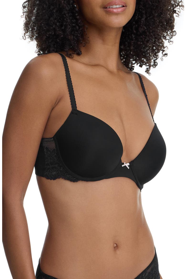 Captivate Full Coverage T-Shirt Bra, Alternate, color, Black