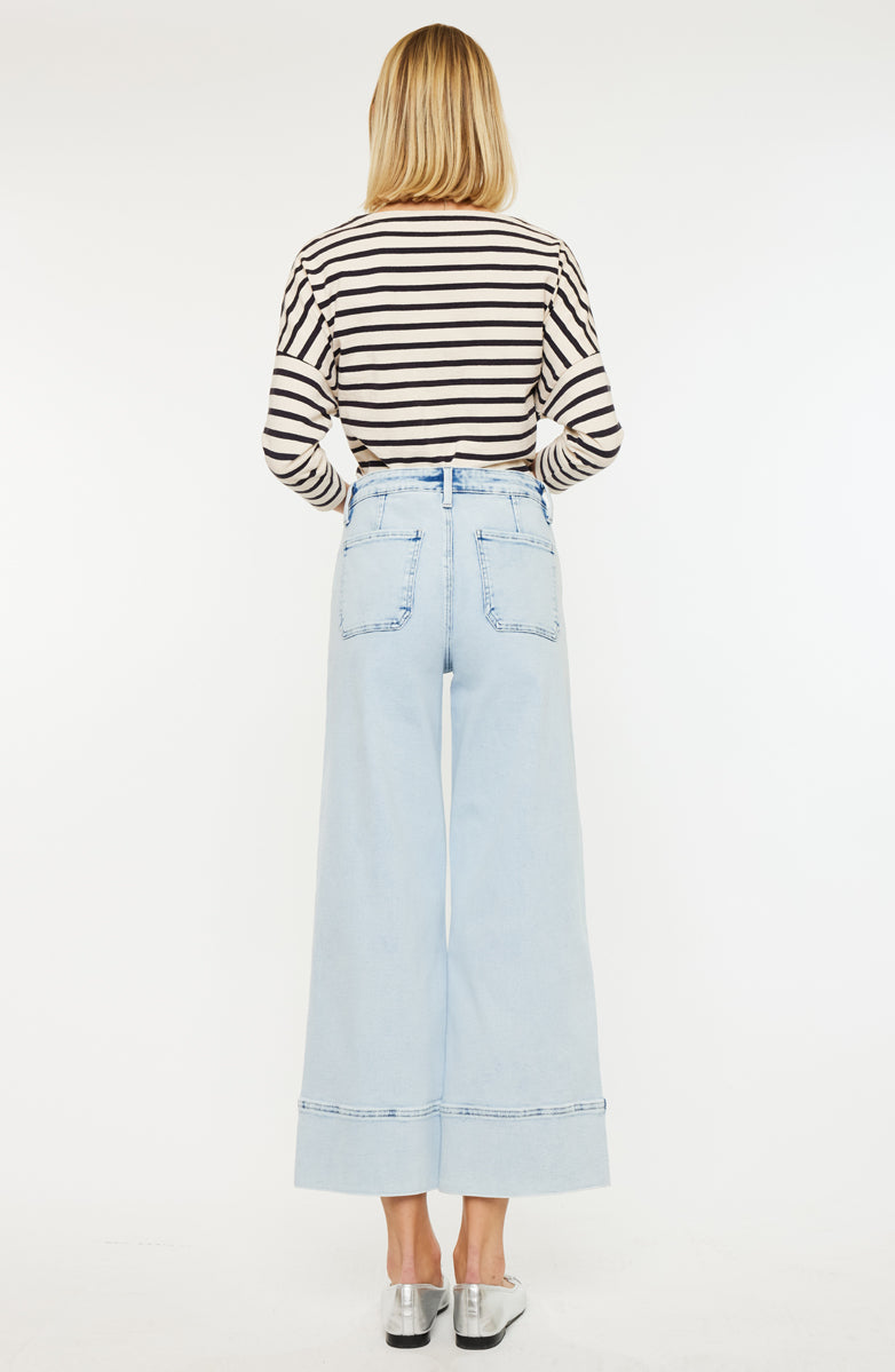 Kassie Essentials Cropped Wide Leg Jeans - image 2