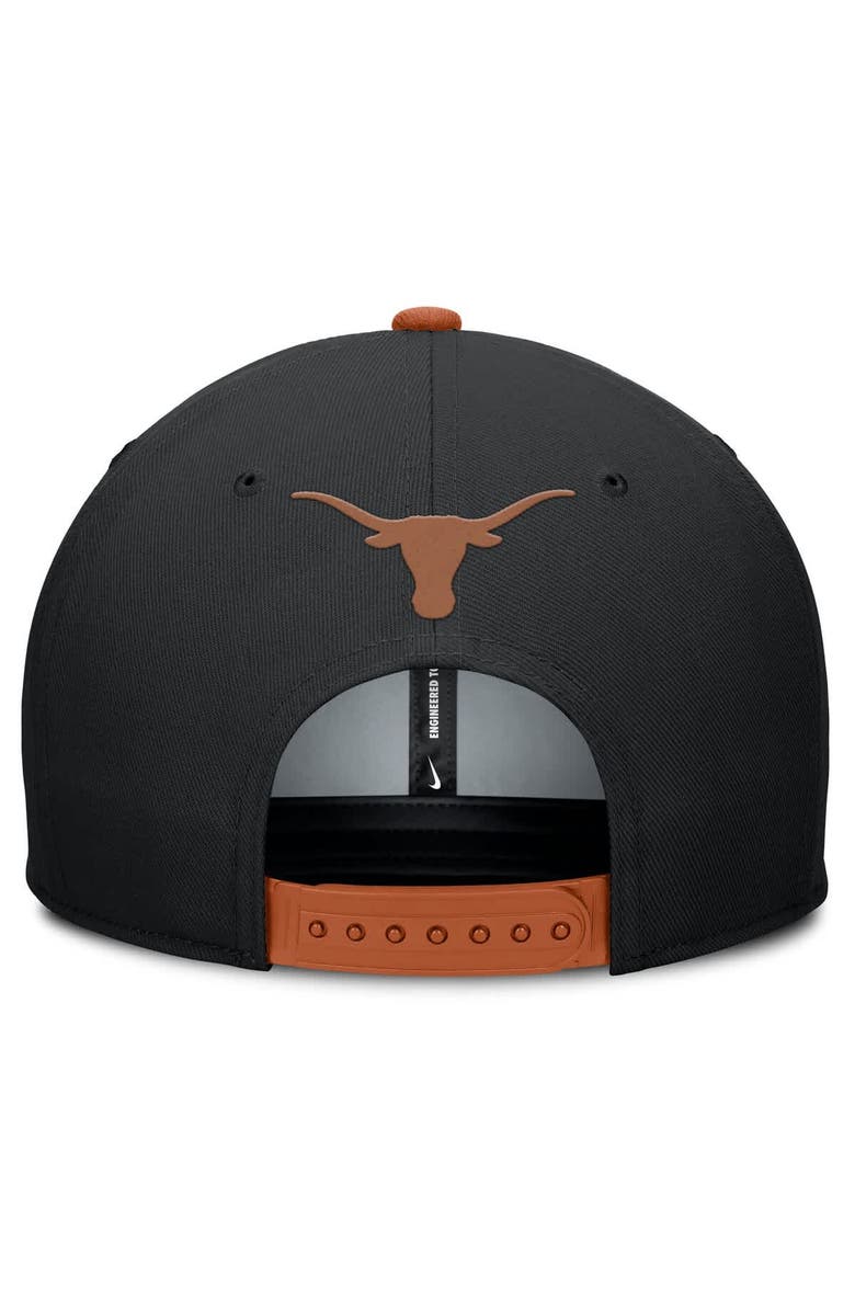 Nike Men's Nike Black/Texas Orange Texas Longhorns 2025 Sideline Campus Pro Local Snapback Hat, Alternate, color, Black