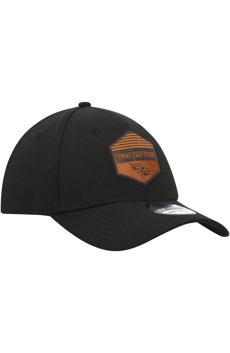 New Era Men's New Era Black Tennessee Titans Gulch 39THIRTY Flex Hat, Alternate, color,