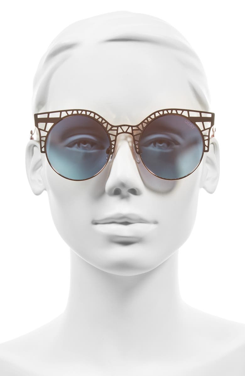 QUAY Australia Fleur 49mm Round Sunglasses, Alternate, color, 