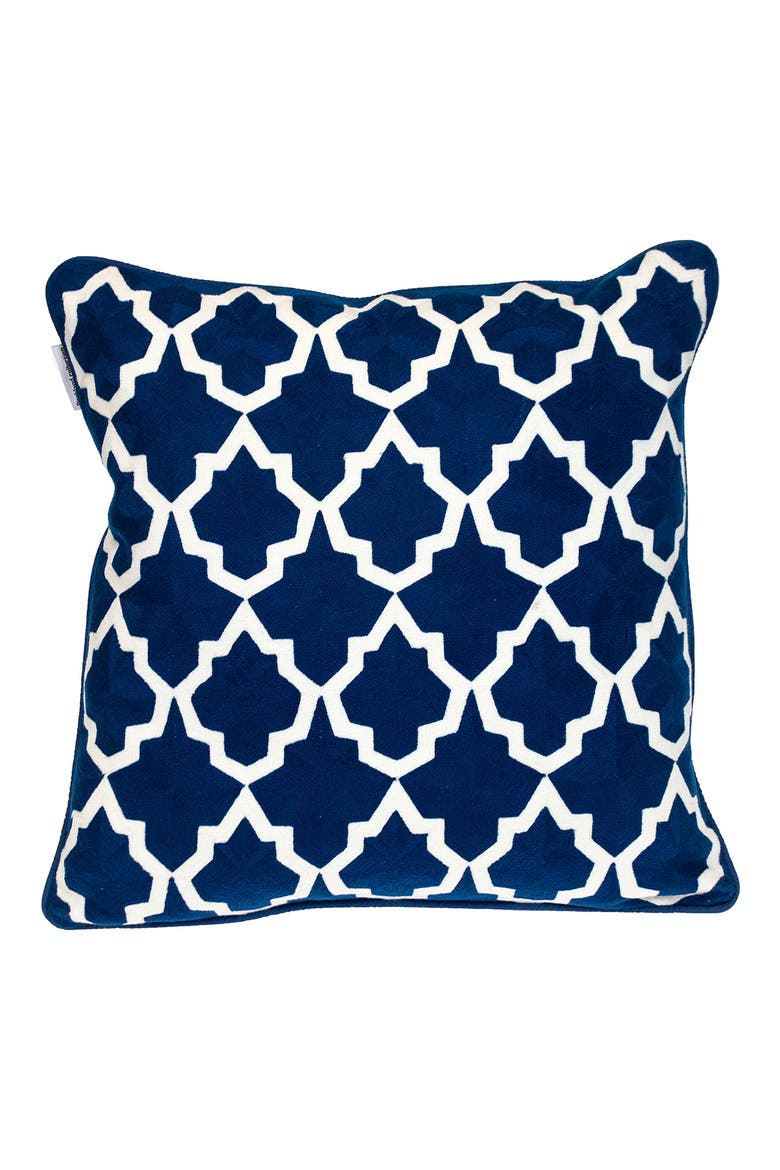 Canita Embroidered Throw Pillow, Main, color, BLUE