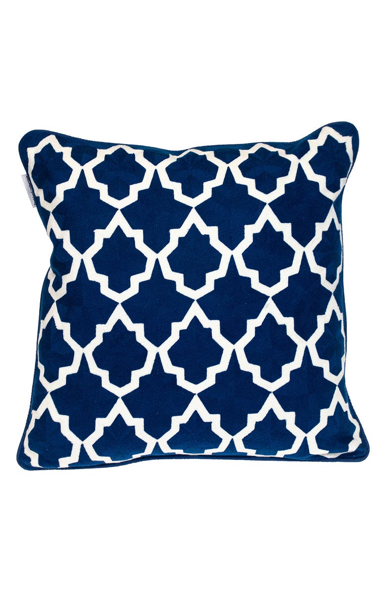 PARKLAND COLLECTION Canita Embroidered Throw Pillow, Main, color, Blue