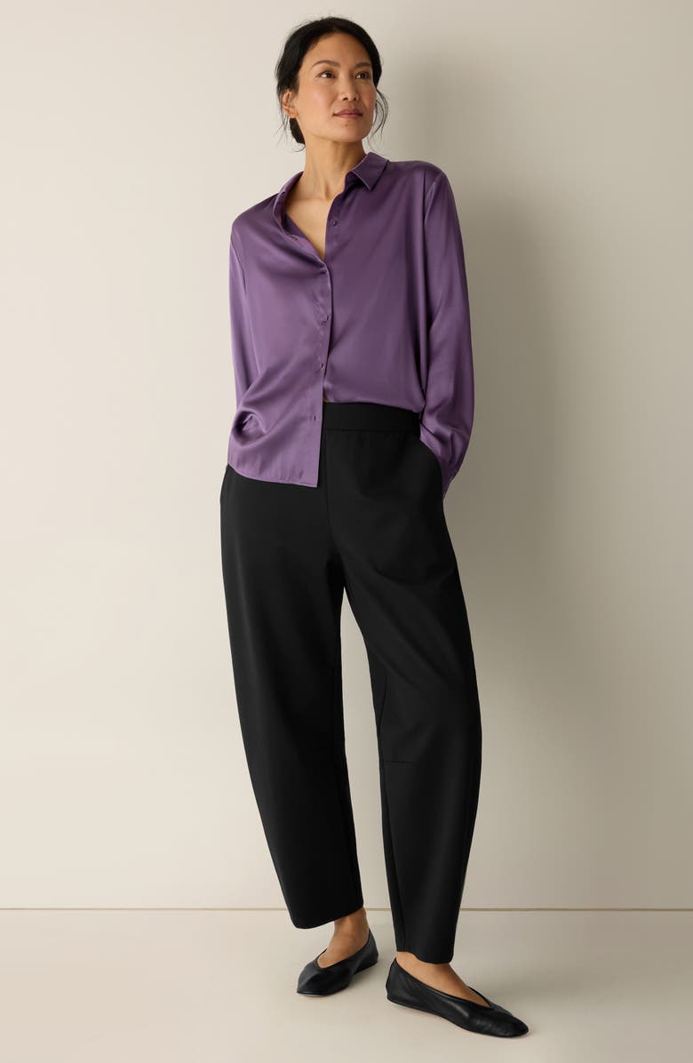 Eileen Fisher Ankle Pants, Alternate, color, Black