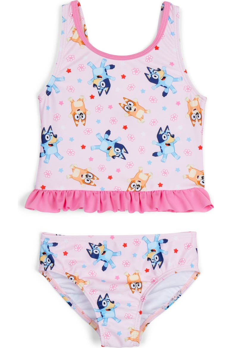 Swimwear 2-Piece Tankini and Bottoms Set, Main, color, Bluey Bingo Pink