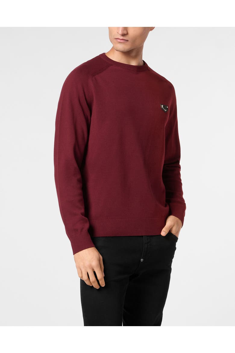 Pullover Round Neck Ls Men, Main, color, Bordeaux