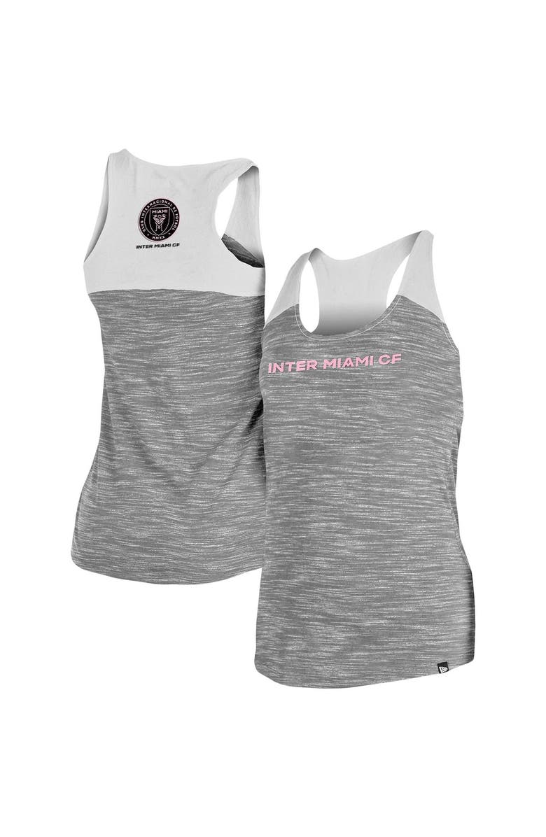 5TH AND OCEAN BY NEW ERA Women's 5th & Ocean by New Era Black/White Inter Miami CF Space Dye Tank Top, Alternate, color, 