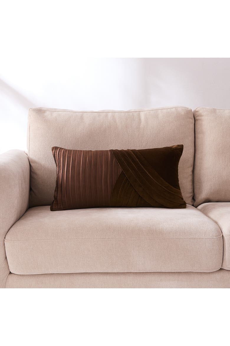 Shitake Pillow Cover, Alternate, color, Brown