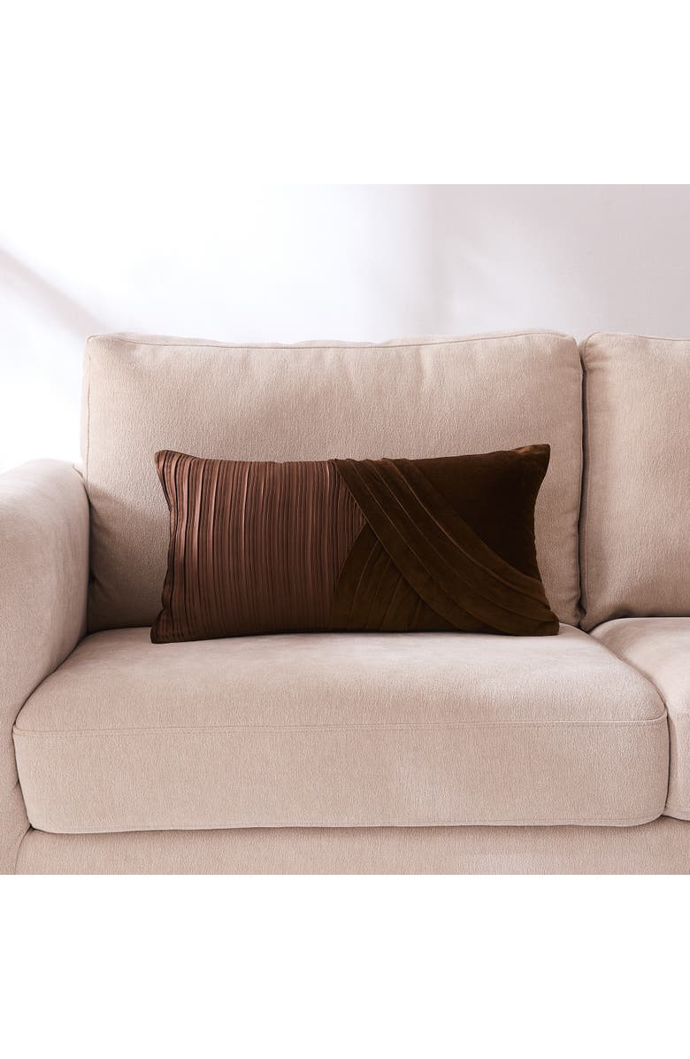 Chuks Collins x Lush Decor Shitake Pillow Cover, Alternate, color, Brown