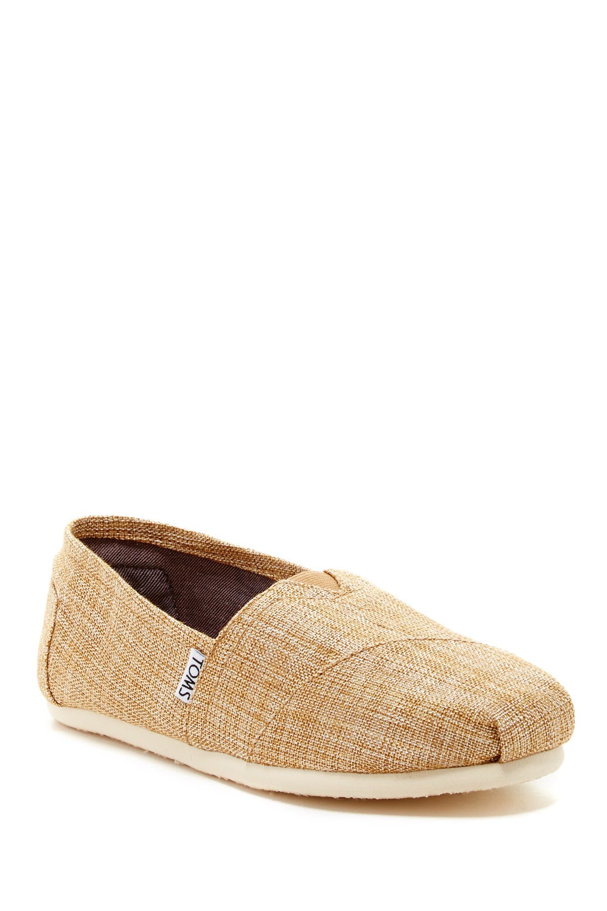 TOMS 'Classic' Metallic Burlap Slip-On, Main, color, 