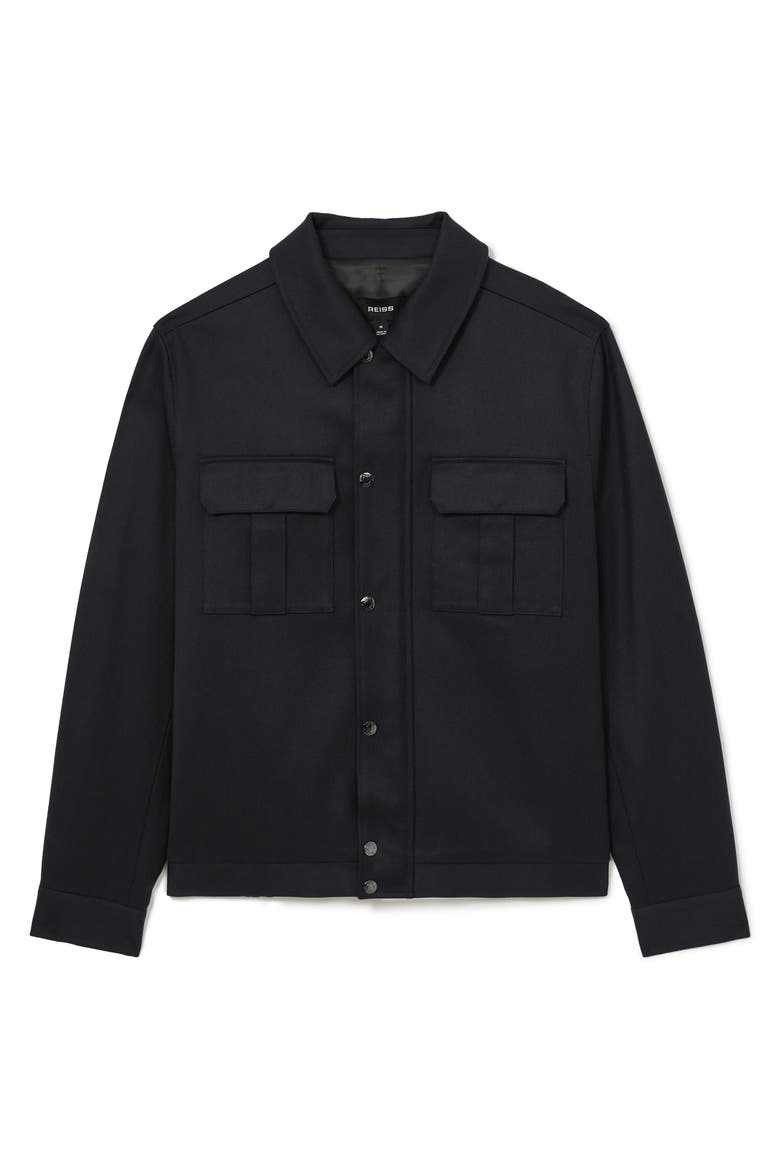 Americas Cotton & Lyocell Shirt Jacket, Alternate, color, NAVY