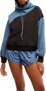 Free People FP Movement Homestretch Colorblock Tie Neck Sweatshirt